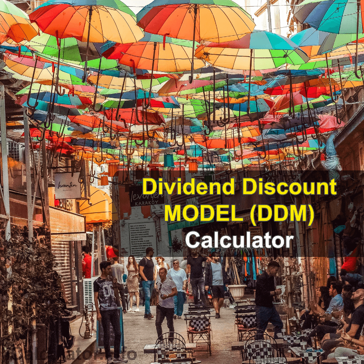 DDM Calculator. This image provides details of how to calculate the dividend discount model using a calculator and notepad. By using the dividend discount model formula, the Dividend Discount Model Calculator provides a true calculation of the current value of a company's stock is the sum of all its future dividend payments when discounted back to their present value.