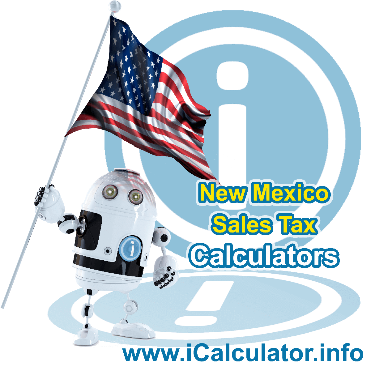 US Sales Tax Calculator: This image illustrates a calculator robot calculating sales tax in the United States manually using the United States Sales Tax Formula. You can use this information to calculate Sales Tax manually or use the United States Sales Tax Calculator to calculate sales tax online.