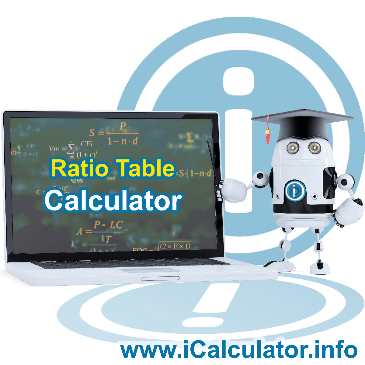 Ratio Table Creator. This image shows the properties and ratio table creator formula for the Ratio Table Creator