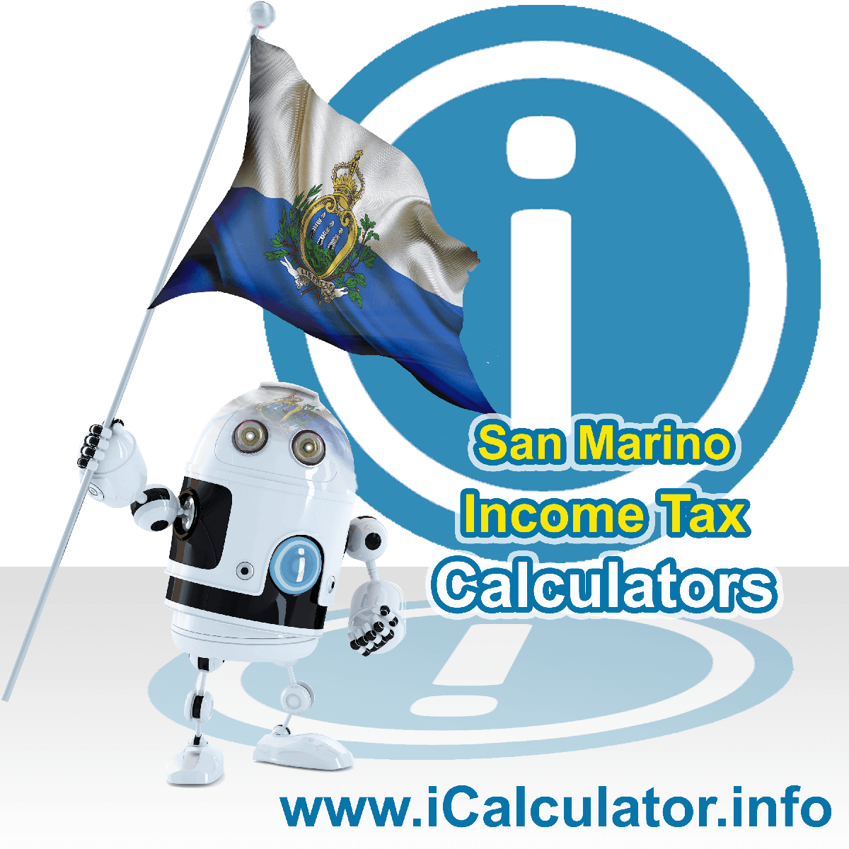 San Marino Income Tax Calculator. This image shows a new employer in San Marino calculating the annual payroll costs based on multiple payroll payments in one year in San Marino using the San Marino income tax calculator to understand their payroll costs in San Marino in 2022